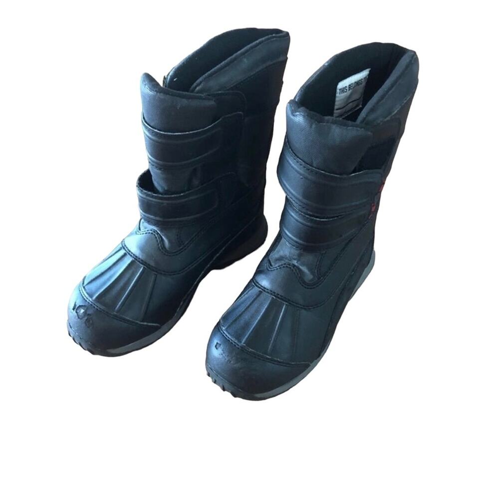 Land’s End black rubber snow boots in a size kid’s 3
